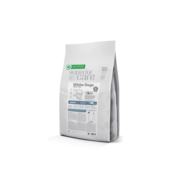 Nature's Protection Superior Care White Dogs Grain Free Hvit fisk Voksne store raser 10 kg, tørrfôr uten korn til voksne hunder av store raser STORE FRÅKORN - Bilde 3