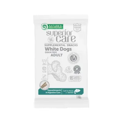 NP Superior Care White Dogs Hypoallergenisk med laks Adult 110 g
