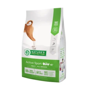 Natures Protection Dog Active 4 kg, tørrfôr for aktive voksne hunder av alle raser med fjærfe og krill