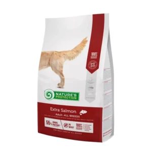 Nature's Protection Extra Salmon Adult All breed dog 2 kg, tørrfôr fôr til voksne hunder av alle raser med laks