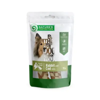 Nature’s Protection snack for hunder kanin- og torskebiter, 75 g