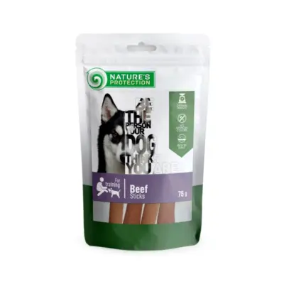 Nature’s Protection snack for hunder, biffpinner, 75 g
