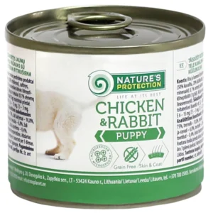NATURE'S PROTECTION Puppy Chicken & Rabbit hermetikk mat til valper, 200 g