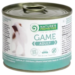 NATURE'S PROTECTION Dog Adult Game Hermetikk til voksne hunder med vilt, 200 g