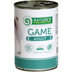 NATURE'S PROTECTION Dog Adult Game Hermetikk til voksne hunder med vilt, 400 g