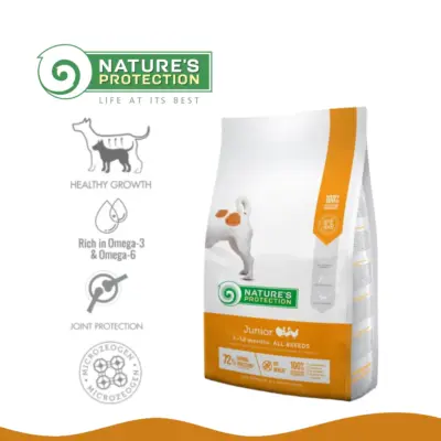 Nature’s Protection Maxi Junior Breeder Bag tørrfôr til hunder med fjærfe, 18 kg