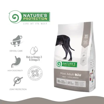 Nature’s Protection Maxi Adult Breeder bag tørrfôr til hunder med fjærfe, 18 kg