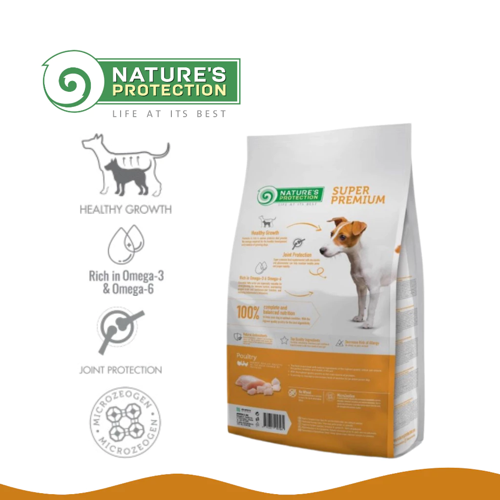 Nature's Protection Maxi Junior Breeder Bag tørrfôr til hunder med fjærfe, 18 kg - Bilde 3