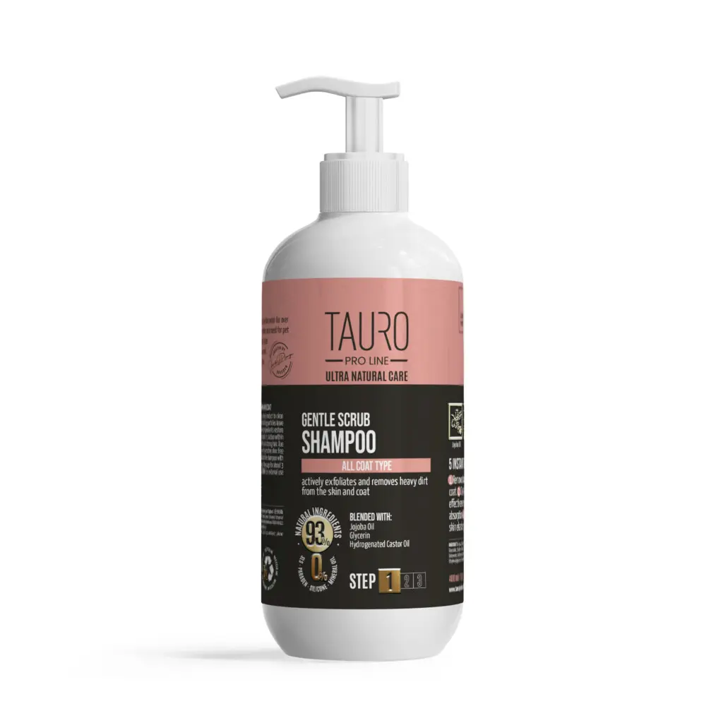 Ultra Natural Care skånsom eksfolierende sjampo for hunder og katter, 400ml