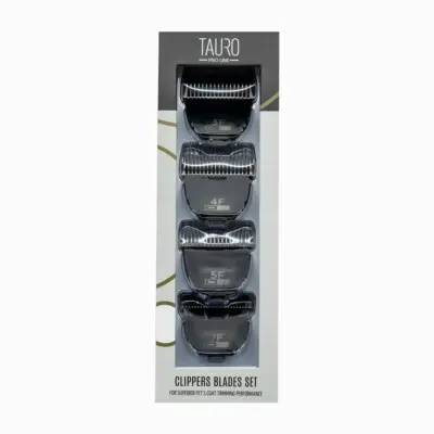 TAURO PRO LINE sett med utskiftbare skjærehoder i rustfritt stål til klippemaskin, 3, 6, 9 og 12 mm