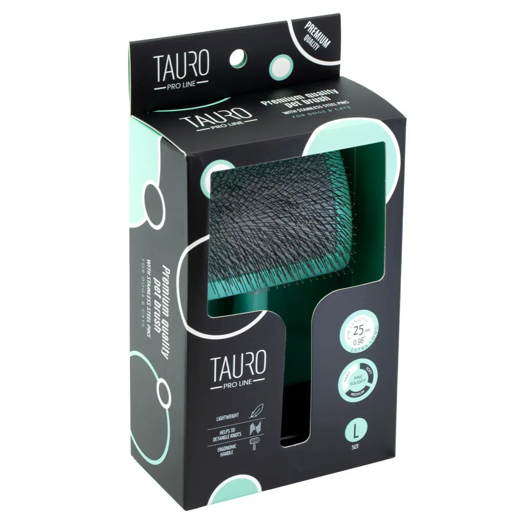 TAURO PRO LINE ROYAL børste i plast, mintgrønn, stor 17,5 x 10,6 x 6,2 cm