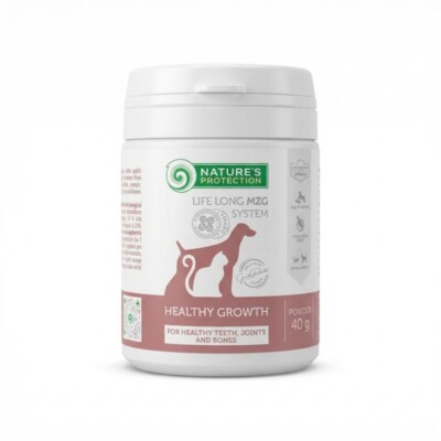 Nature’s Protection Healthy Growth tilskuddsfôr til voksende hunder og katter, 40 g