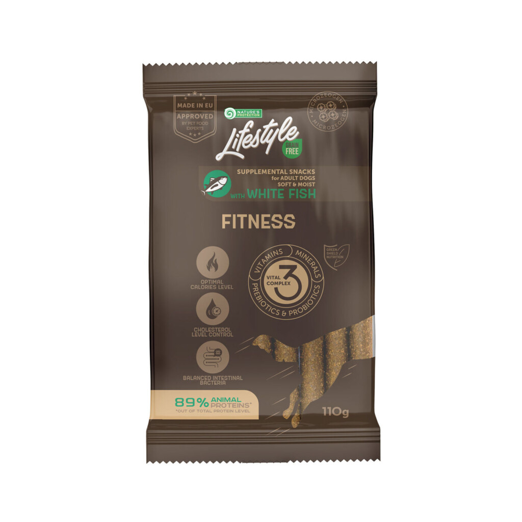 Nature’s Protection Lifestyle Fitness kornfri snacks med hvit fisk, 110 g
