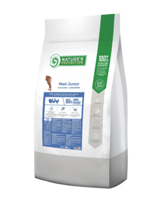 Nature’s Protection Maxi Junior Breeder Bag tørrfôr med fjærfe til unghunder av store raser, 18 kg