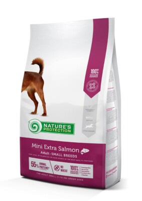 Nature’s Protection Mini Adult Extra tørrfôr med laks til voksne hunder av små raser, 2 kg