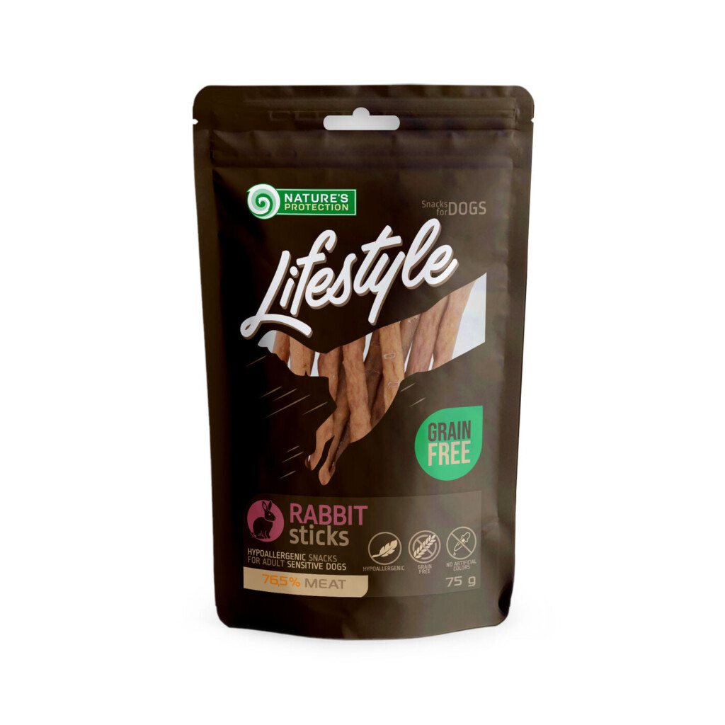 Nature’s Protection Lifestyle snacks for hunder, kaninpinner, 75 g