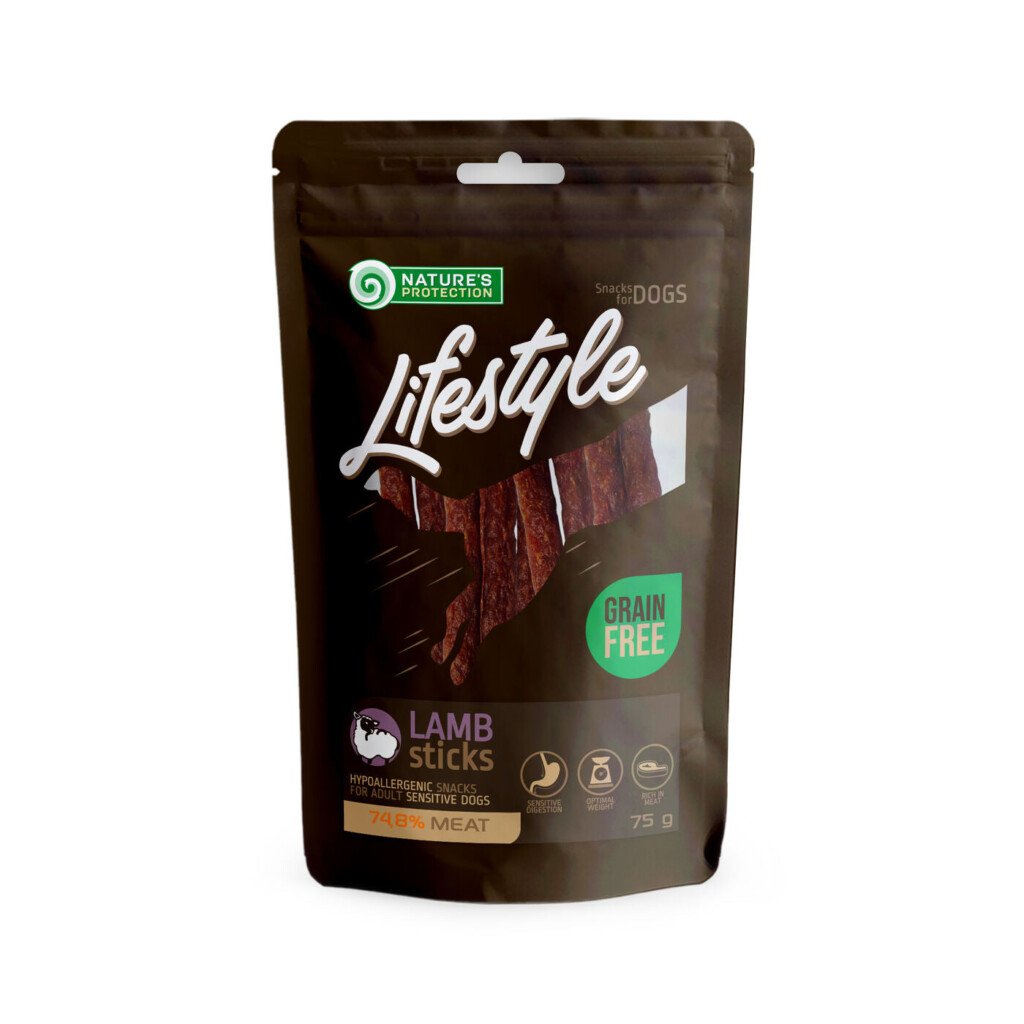 Nature’s Protection Lifestyle snacks for hunder, lammepinner, 75 g