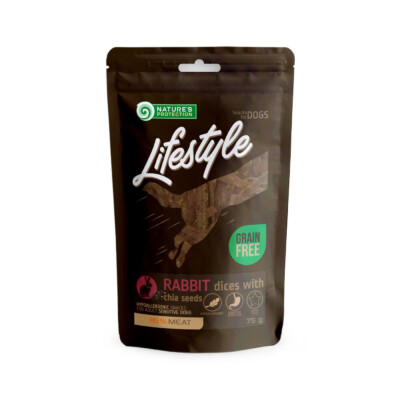 Nature’s Protection Lifestyle snacks for hunder, myke kaninbiter med chiafrø, 75 g